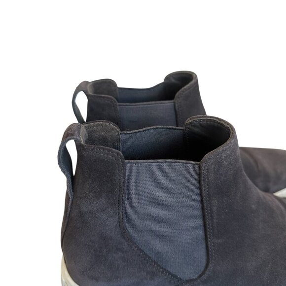 Vince Newlyn Suede Leather Pull-on Booties High Top Sneakers Grey Size 7 Women's - Picture 2 of 11